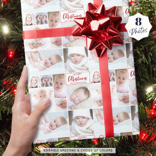 Create Your Own 8 Photo Custom Greeting and Color Wrapping Paper