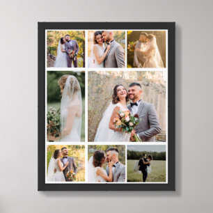 Create Your Own 8 Photo Wedding Collage Framed Art