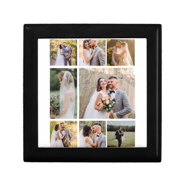 Create Your Own 8 Photo Wedding Collage Gift Box (Front)