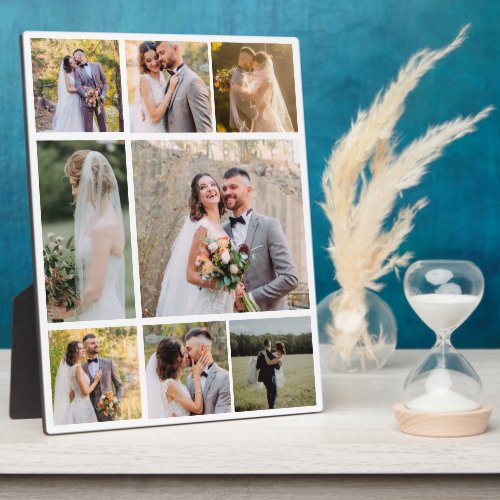 Create Your Own 8 Photo Wedding Collage Plaque