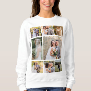 Create Your Own 8 Photo Wedding Collage Sweatshirt
