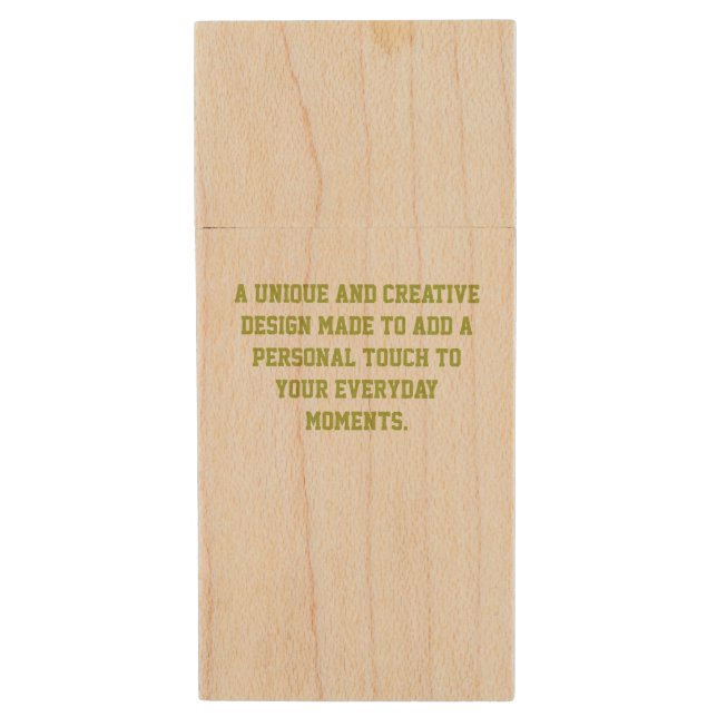 Create Your Own 8GB Maple USB Flash Drive (Front Vertical)