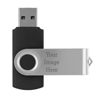 Create Your Own 8GB Silver Black USB Flash Drive