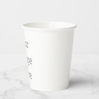 Create Your Own 8oz Paper Cup With No Lid | Zazzle