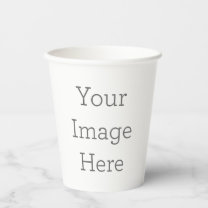Create Your Own 8oz Paper Cup With No Lid