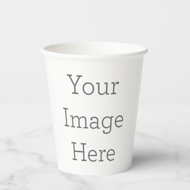 Paper Cups Size: 8oz Paper Cup, Lid: None (Front)