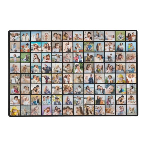 Create Your Own 96 Photo Collage Editable Color Placemat
