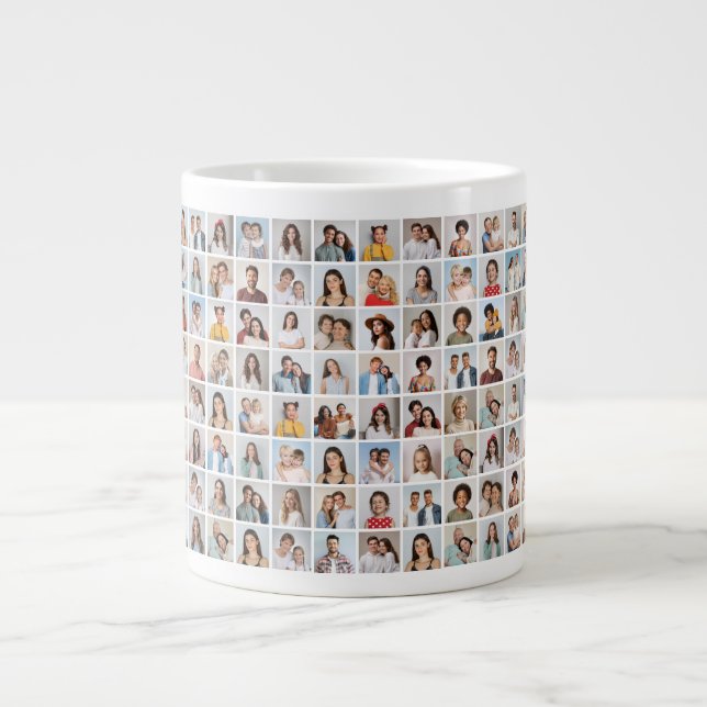 Create Your Own 96 Photo Collage Giant Coffee Mug (Front)