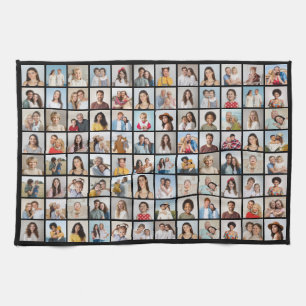 Create Your Own 96 Photo Collage Kitchen Towel