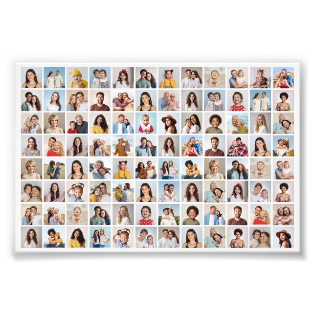 Create Your Own 96 Photo Collage Photo Enlargement Print (Front)