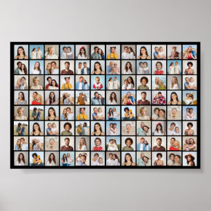 Create Your Own 96 Photo Collage Poster