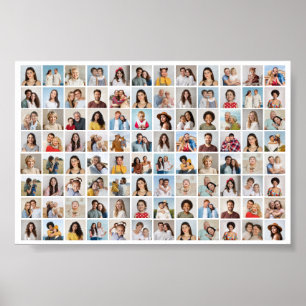 Create Your Own 96 Photo Collage Poster