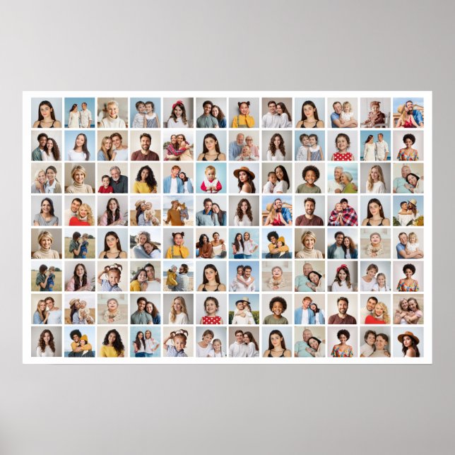 Create Your Own 96 Photo Collage Poster