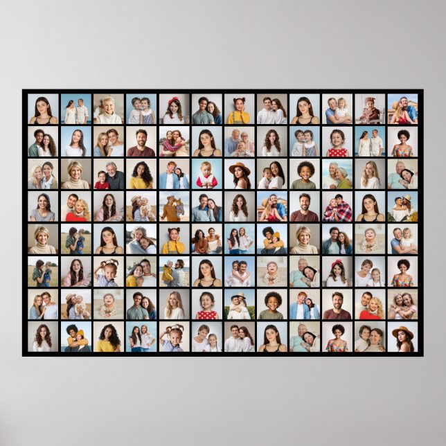 Create Your Own 96 Photo Collage Poster (Front)