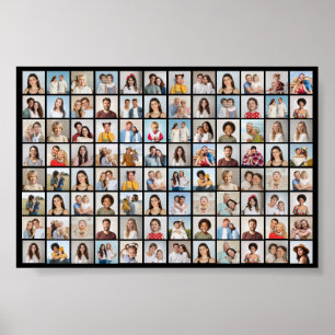 Create Your Own 96 Photo Collage Poster