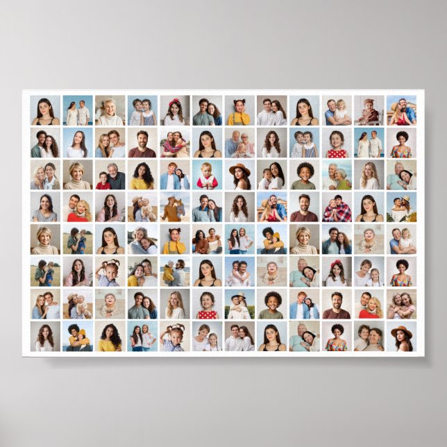 Create Your Own 96 Photo Collage Poster (Front)