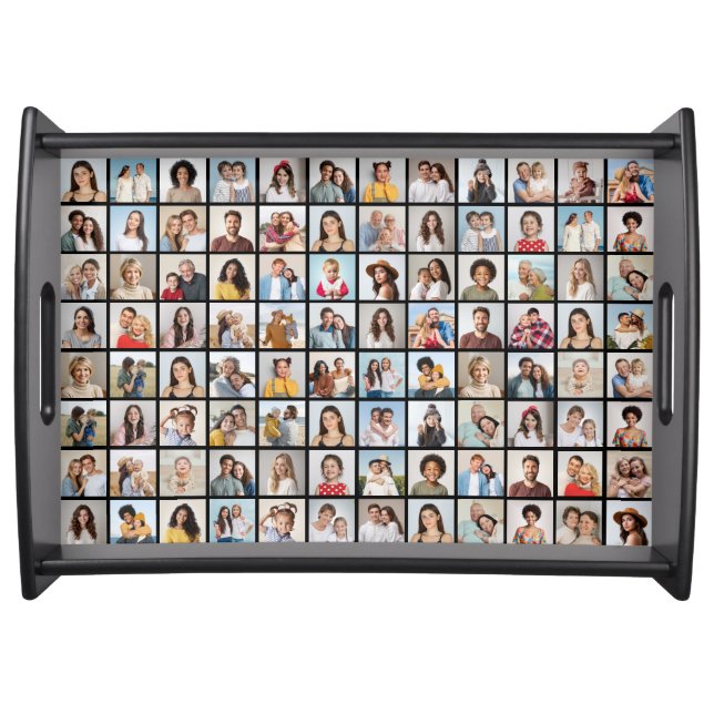 Create Your Own 96 Photo Collage Serving Tray (Front)