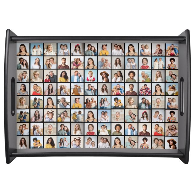 Create Your Own 96 Photo Collage Serving Tray (Front)