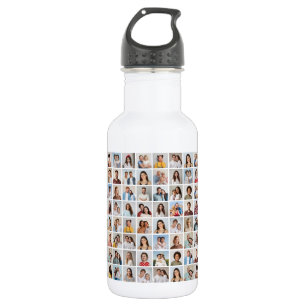 Create Your Own 96 Photo Collage Stainless Steel Water Bottle