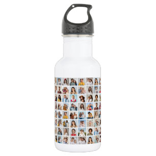 Create Your Own 96 Photo Collage Stainless Steel Water Bottle