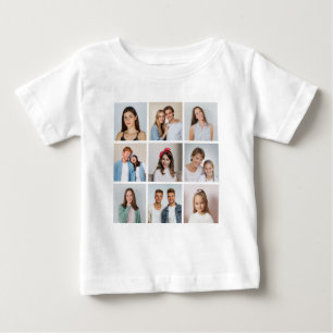 Create Your Own 9 Photo Collage Baby T-Shirt