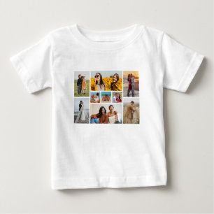 Create Your Own 9 Photo Collage Baby T-Shirt