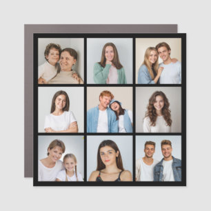 Create Your Own 9 Photo Collage Car Magnet
