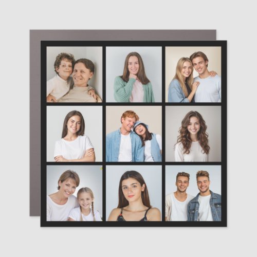Create Your Own 9 Photo Collage Car Magnet