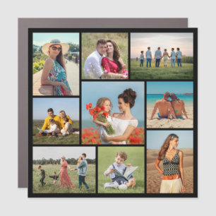 Create Your Own 9 Photo Collage Car Magnet
