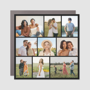 Create Your Own 9 Photo Collage Car Magnet