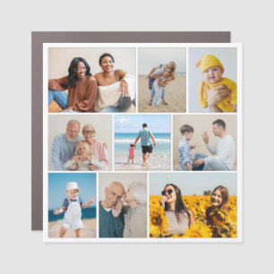 Create Your Own 9 Photo Collage Car Magnet