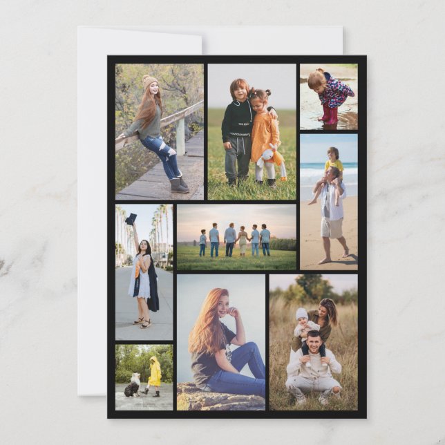 Create Your Own 9 Photo Collage Card (Front)