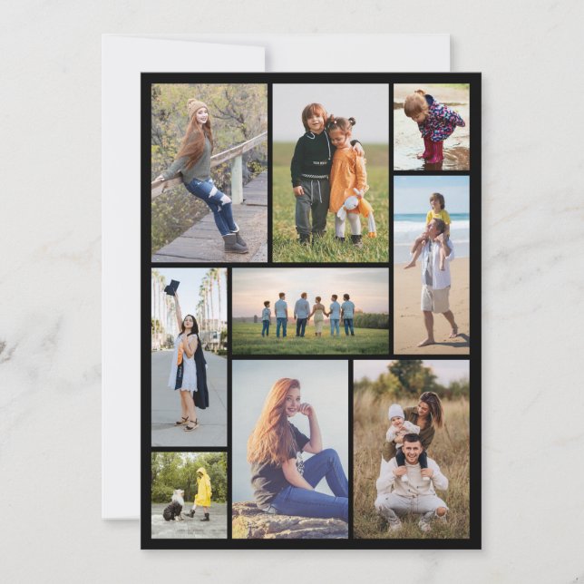Create Your Own 9 Photo Collage Card (Front)