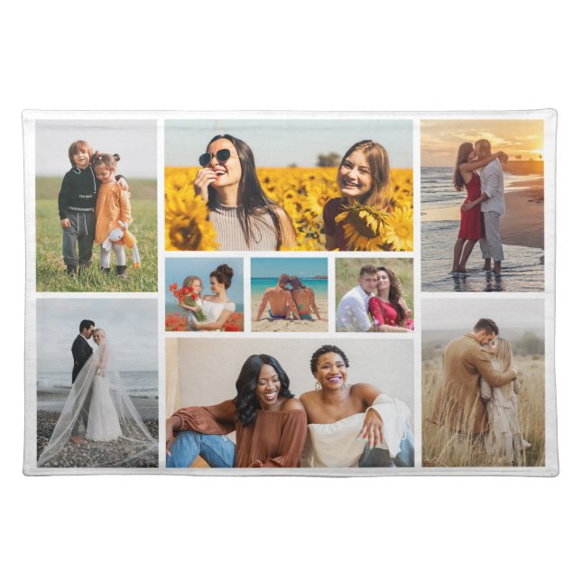 Create Your Own 9 Photo Collage Cloth Placemat (Front)