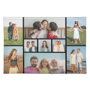 Create Your Own 9 Photo Collage Cloth Placemat