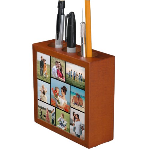 Create Your Own 9 Photo Collage Desk Organizer