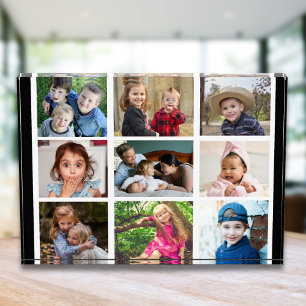 Create Your Own 9 Photo Collage Family Gift Block