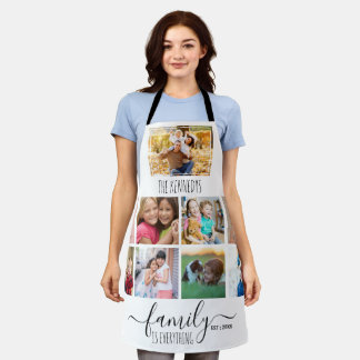 Create Your Own 9 Photo Collage Family Quote Name Apron