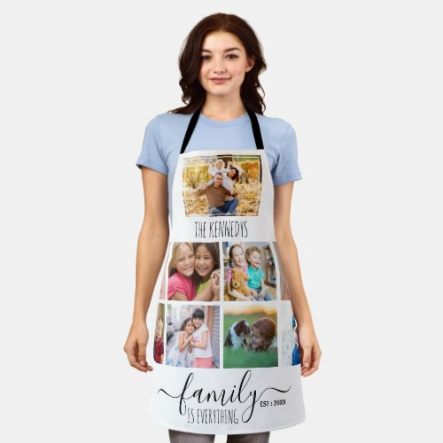 Create Your Own 9 Photo Collage Family Quote Name Apron