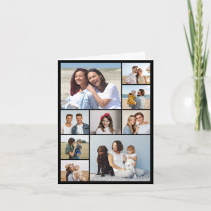 Create Your Own 9 Photo Collage Folded Greeting Card