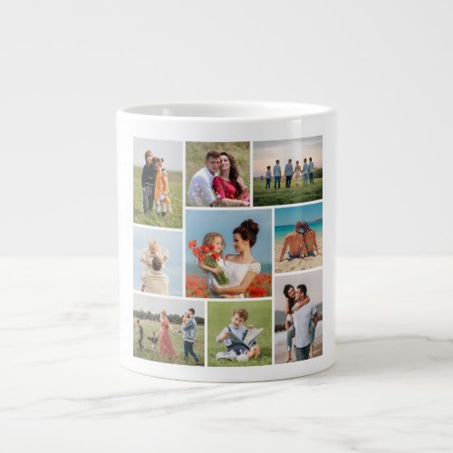 Create Your Own 9 Photo Collage Giant Coffee Mug