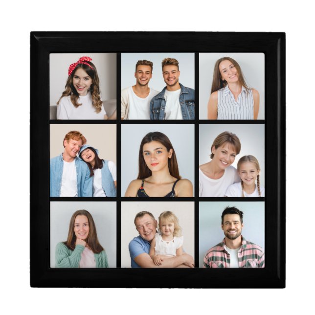 Create Your Own 9 Photo Collage Gift Box (Front)
