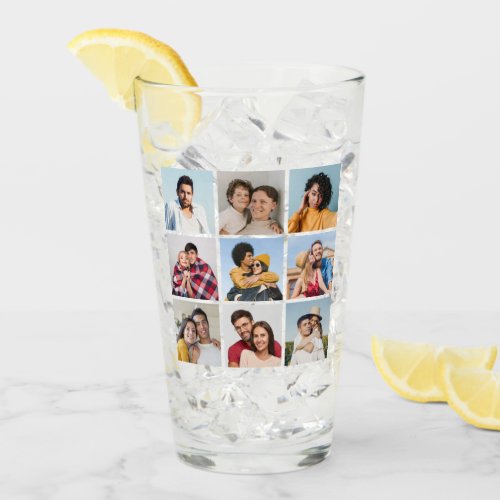 Create Your Own 9 Photo Collage Glass