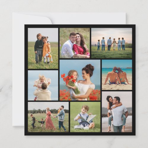 Create Your Own 9 Photo Collage Greeting Card