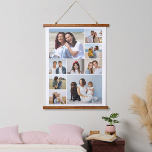Create Your Own 9 Photo Collage Hanging Tapestry