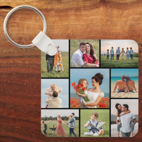 Create Your Own 9 Photo Collage Keychain