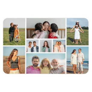 Create Your Own 9 Photo Collage Magnet