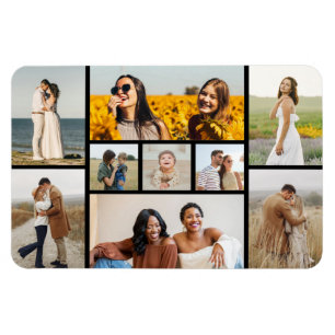 Create Your Own 9 Photo Collage Magnet