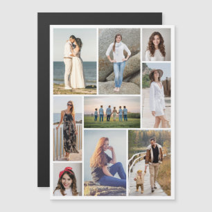 Create Your Own 9 Photo Collage Magnetic Card