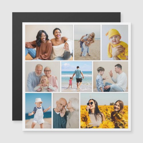 Create Your Own 9 Photo Collage Magnetic Card